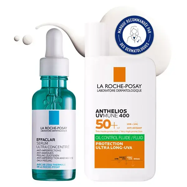 La Roche Posay Routine Anti-Imperfections Effaclar Sérum 30ml & Anthelios UVMune 400 Oil Control SPF50+ 50ml