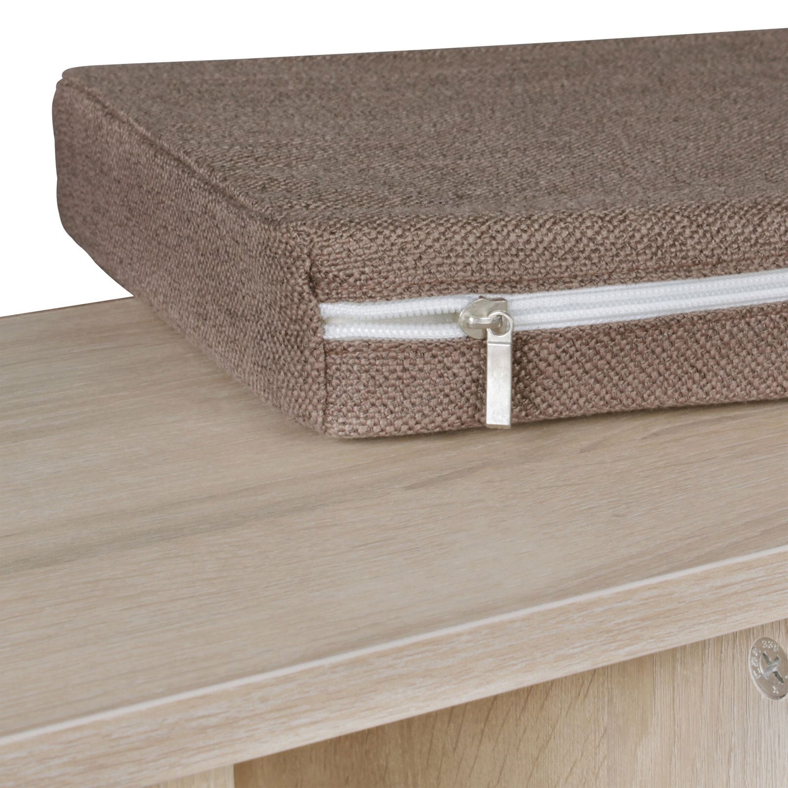 Garderobenbank 103 x 53 cm braun/ Sonoma Eiche