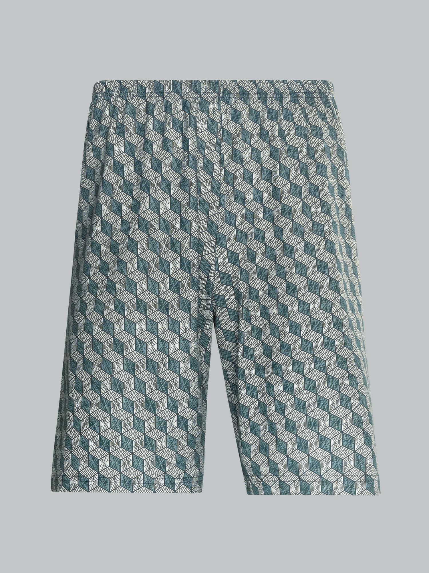 Bermuda mit Allover-Print Navy