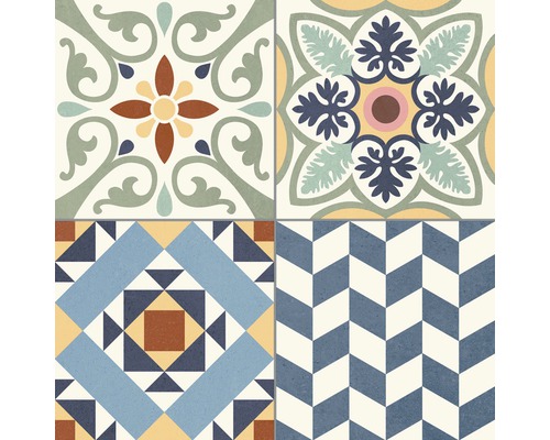 Porseleinen steengoed wand- en vloertegel Heritage mix in 19 verschillende designs 33,15 x 33,15 cm
