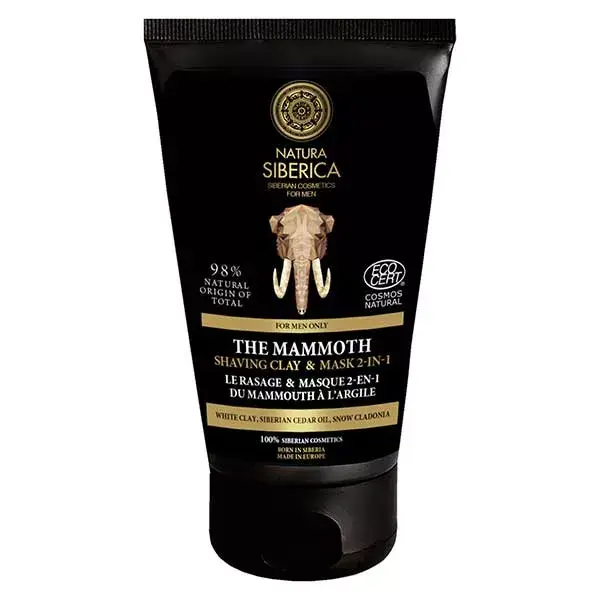Natura Siberica - Máscara e Barbear de Argila Mammoth 2 em 1 150ml.