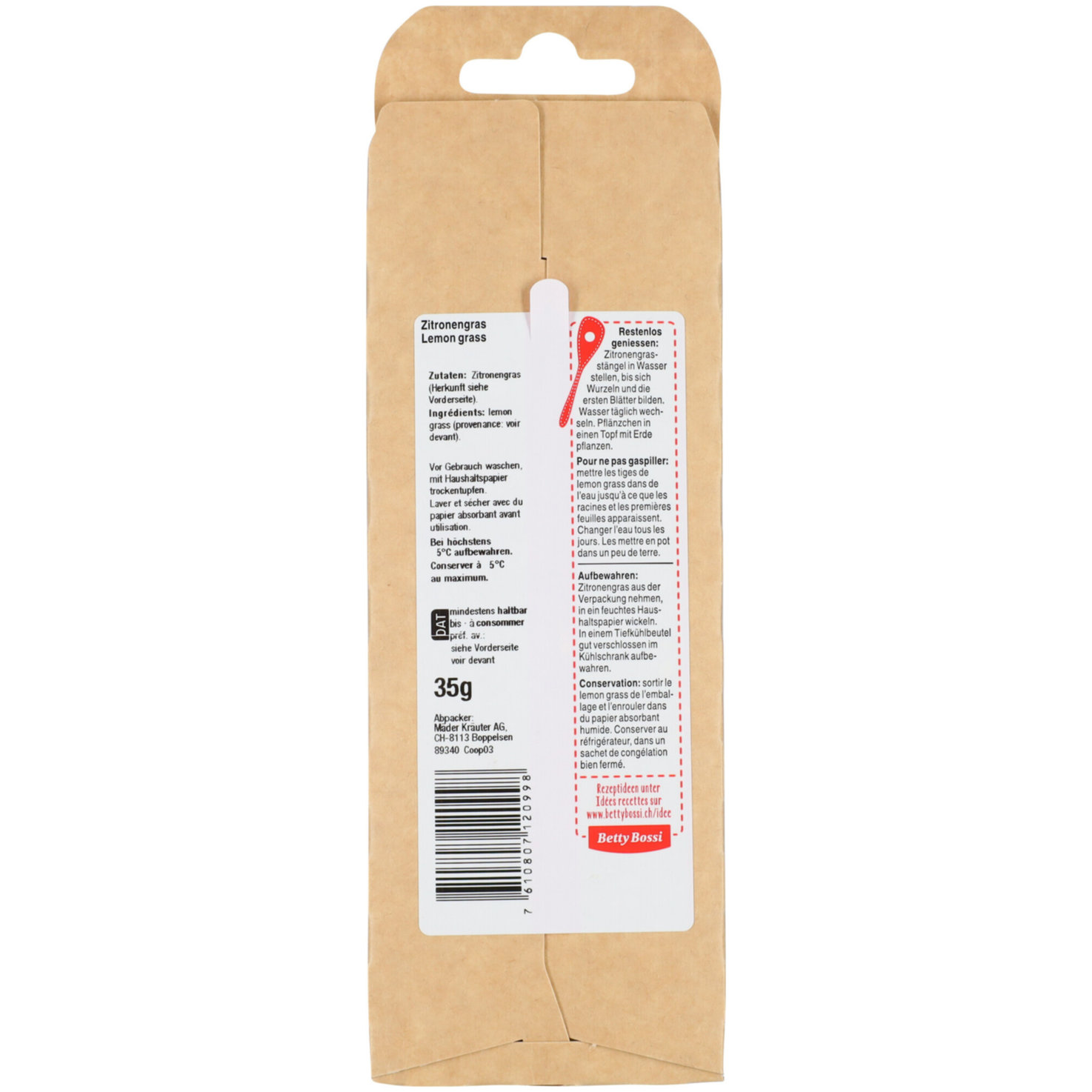 Betty Bossi Zitronengras 1 Pack -