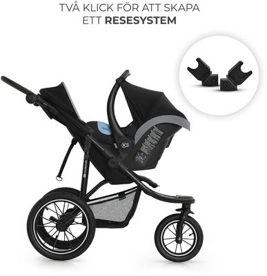 Kinderkraft HELSI 2 Terrengvogn, Black