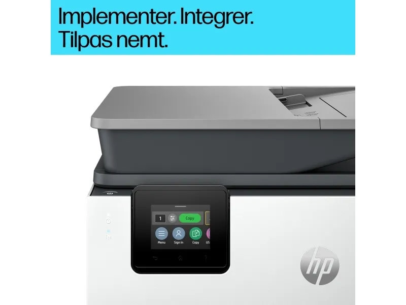 HP Officejet Pro 9120b All-in-One - Multifunktionsprinter - farve - blækprinter - Legal (216 x 356 mm) (original) - A4/Legal (medie) - op til 19 spm (kopiering) - op til 20 spm (udskriver) - 250 ark - 33.6 Kbps - USB 2.0, LAN, Wi-Fi(n), USB vært
