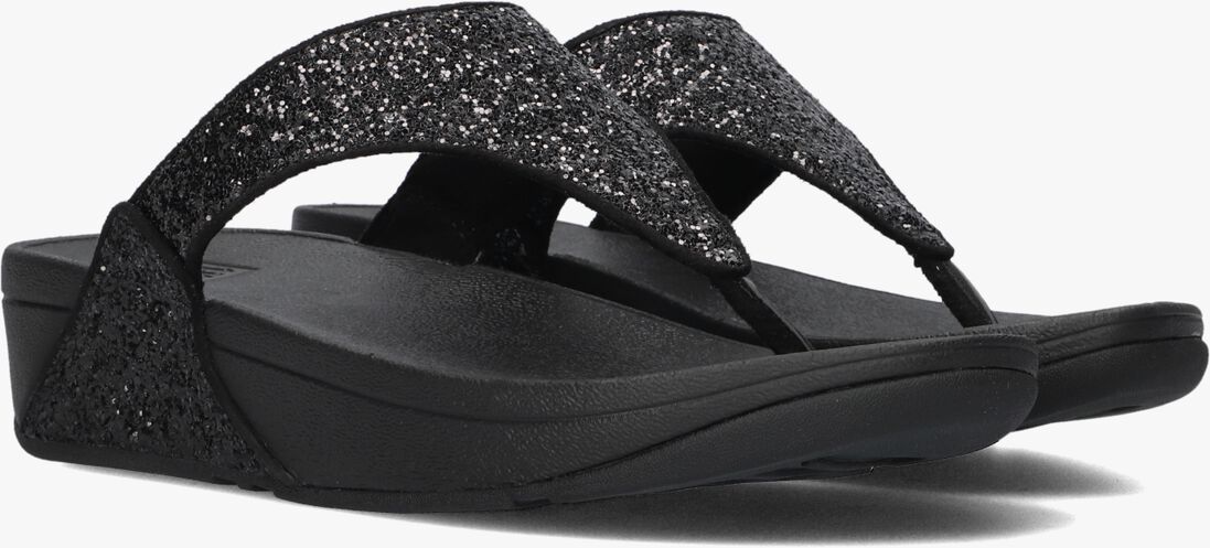 zwarte fitflop teenslippers lulu glitter toe-post
