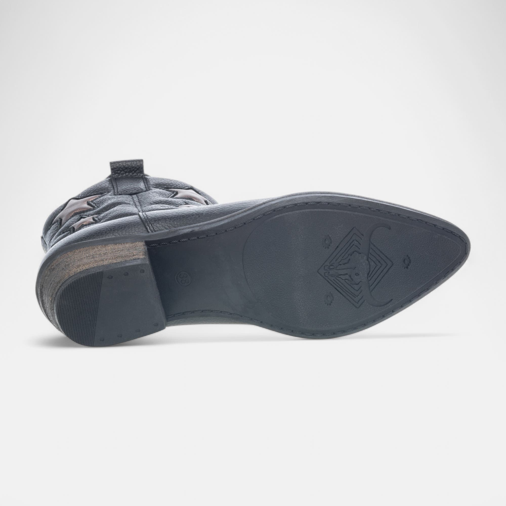 Santiags Femme en cuir noir