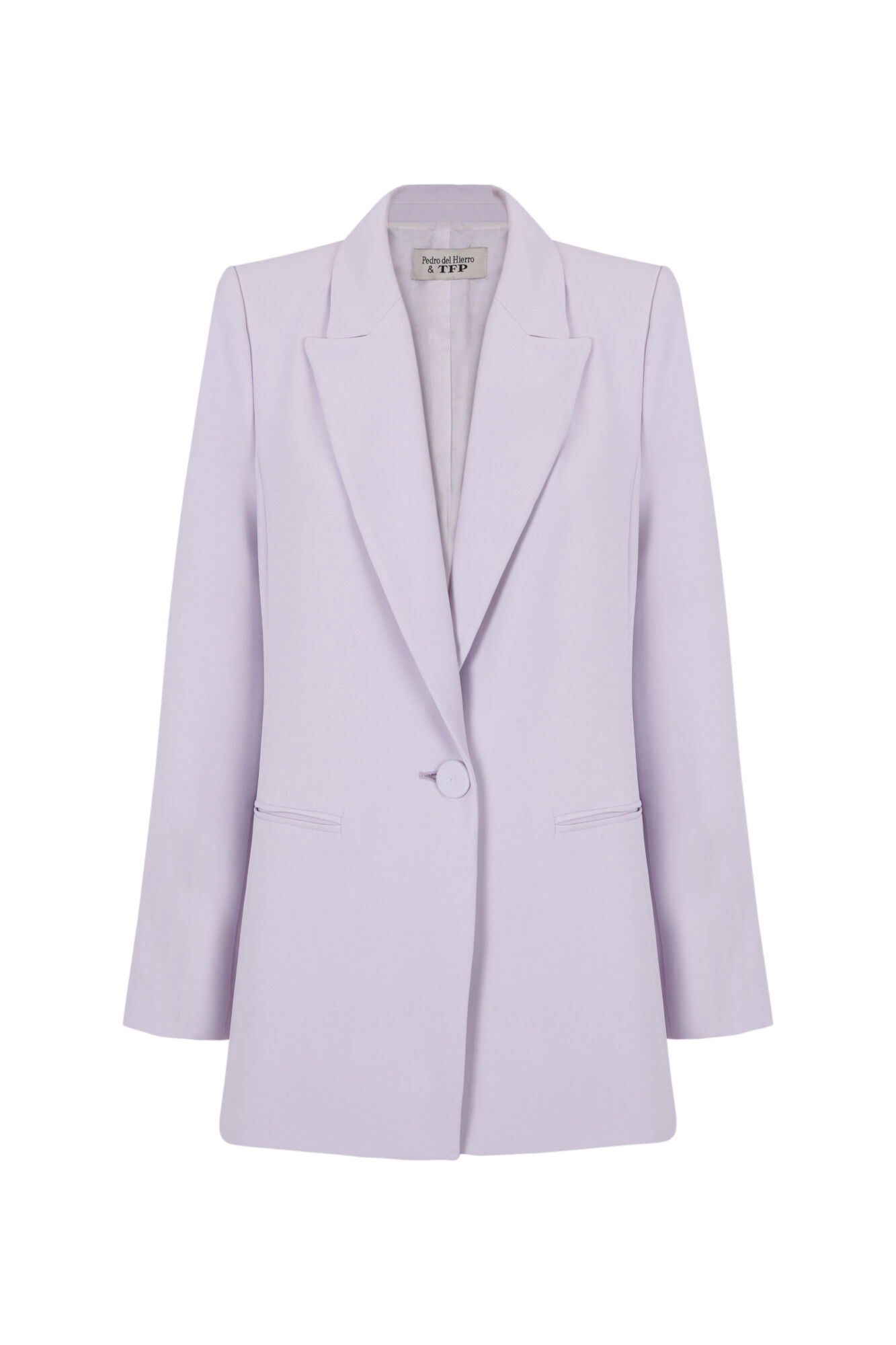 Blazer Amparo com gola lapela - Roxo