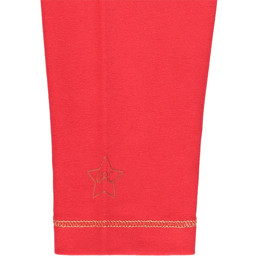 Lot de 2 leggings en jersey avec print fantaisie - Rouge