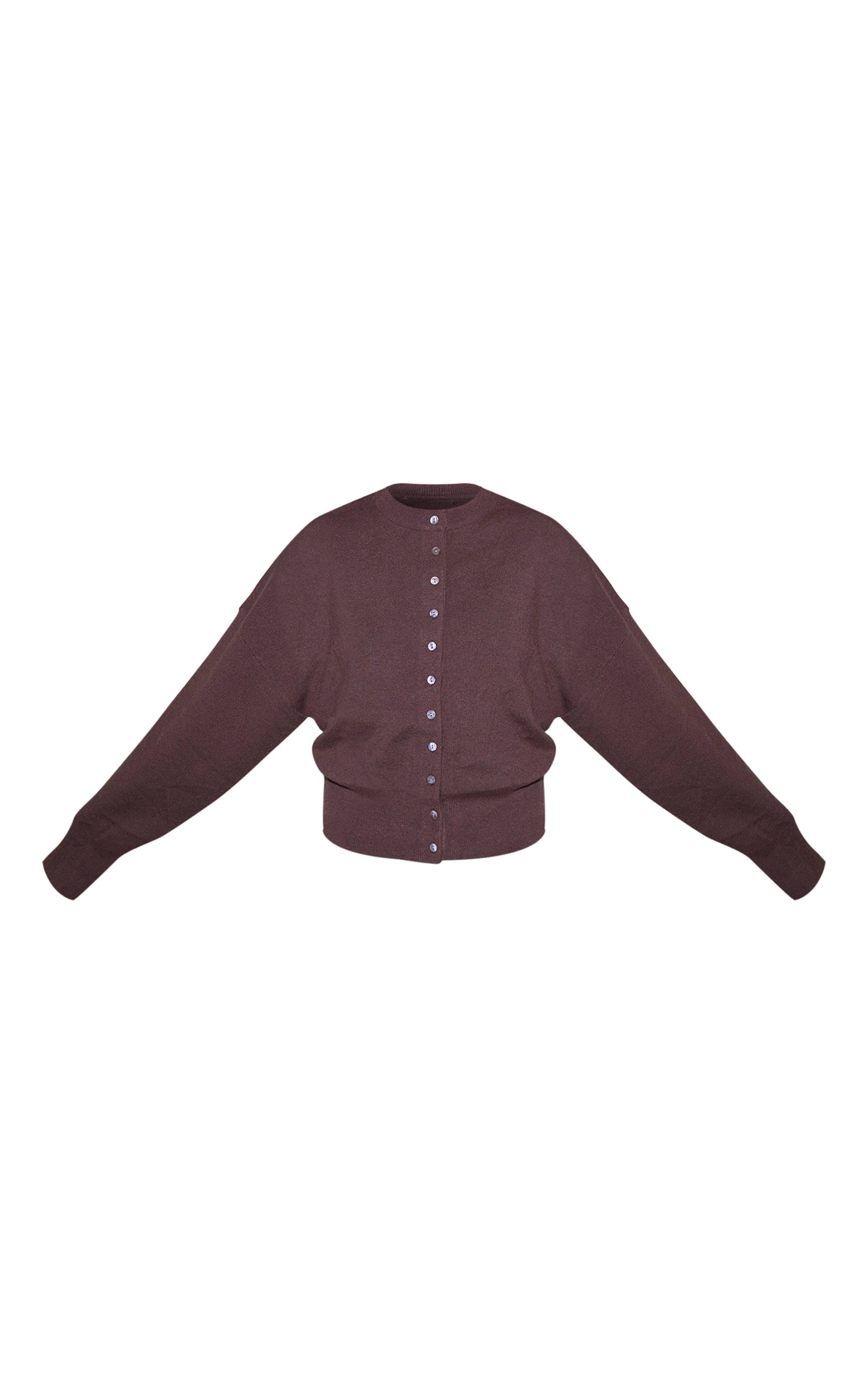 Rouge Vin Cardigan En Maille Compacte