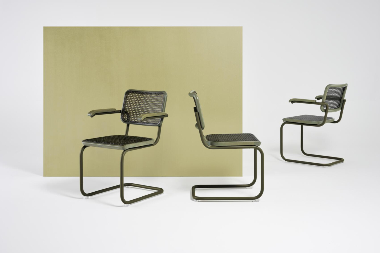 Thonet S64 V eetkamerstoel Dark Melange Black