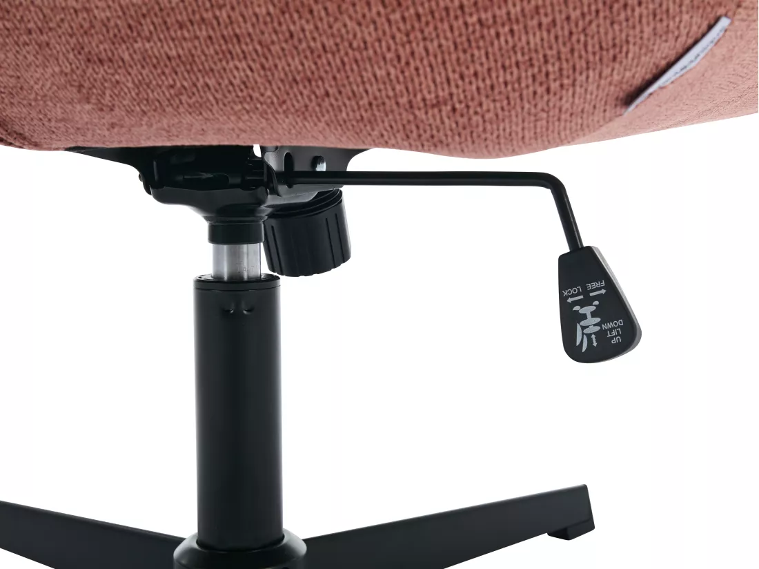 Fauteuil pivotant en tissu chiné terracotta SELENDO