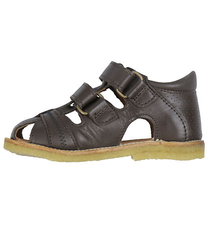 Pom Pom Sandalen - Classic+ Rub Sole Closed Two Klettband - Brow