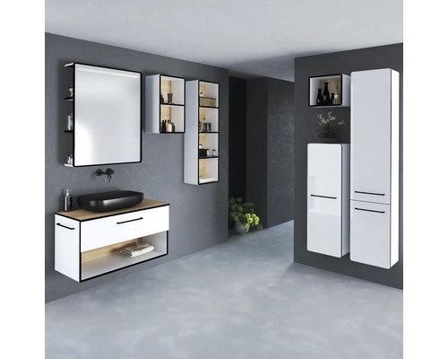 Open wandkast Devo Sonus 2.0 BxHxD 38x124.5x28 cm arctic white hoogglans