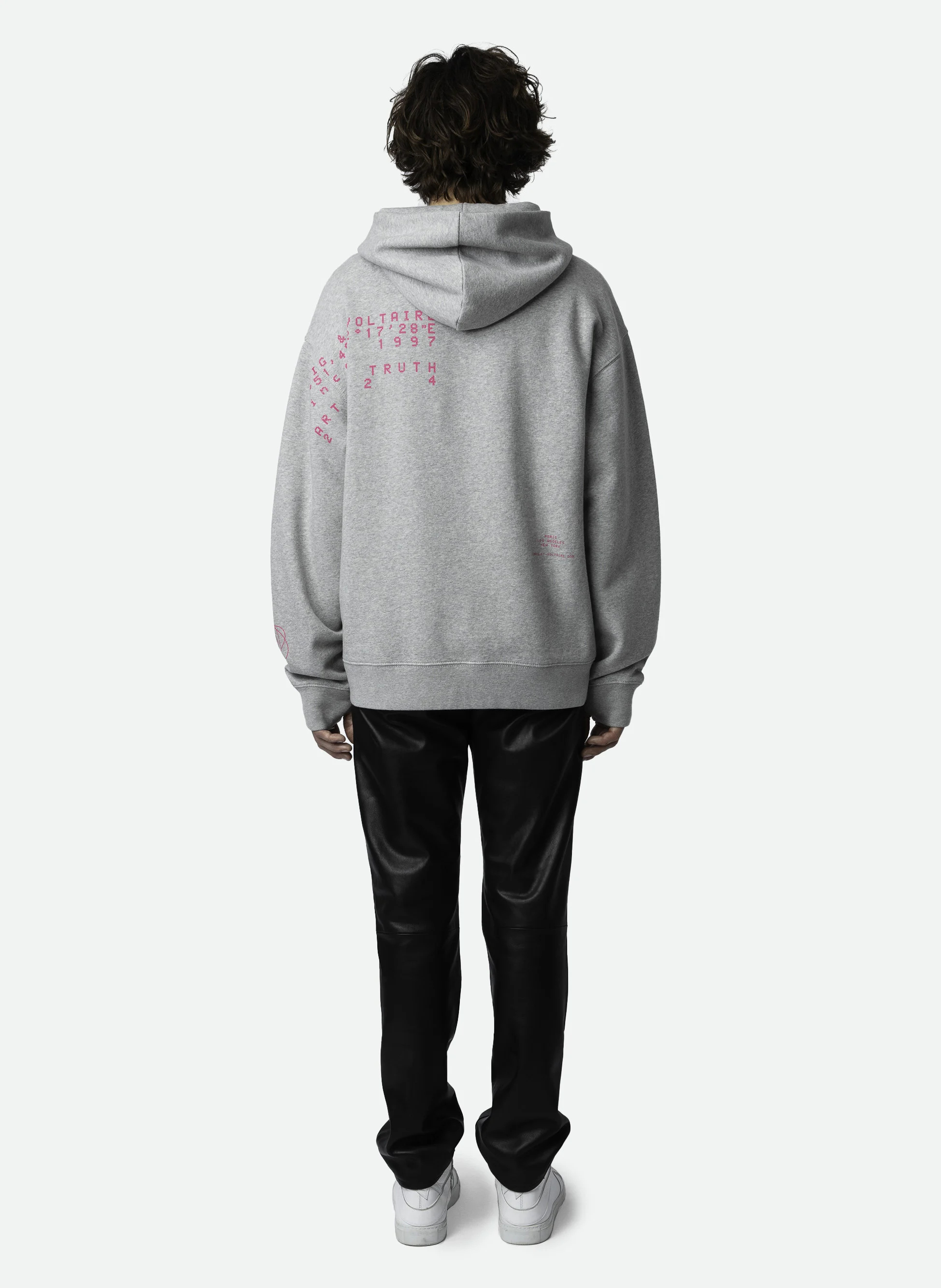 NILS - Sweatshirt ample à capuche en coton bio | Gris