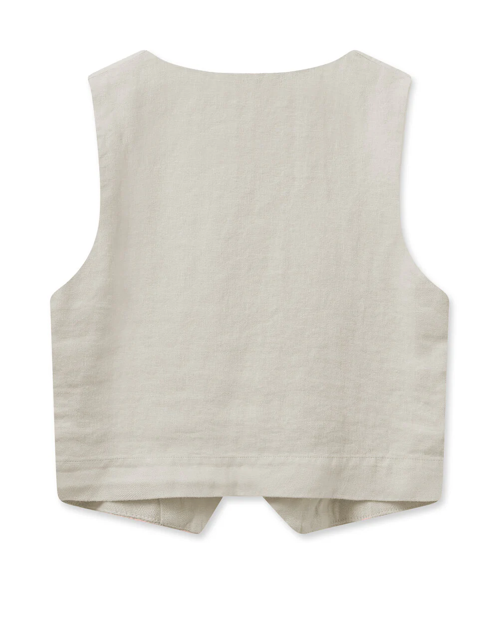 Mos Mosh  Melka Tili Linen Vest - Cement