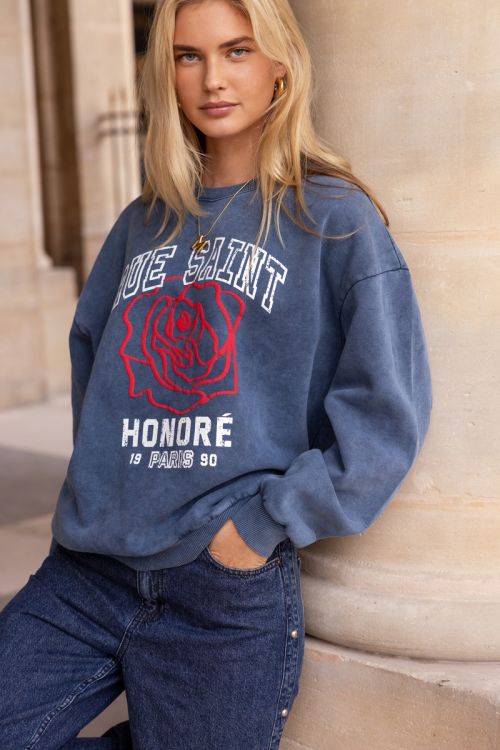 Donkerblauwe sweater 