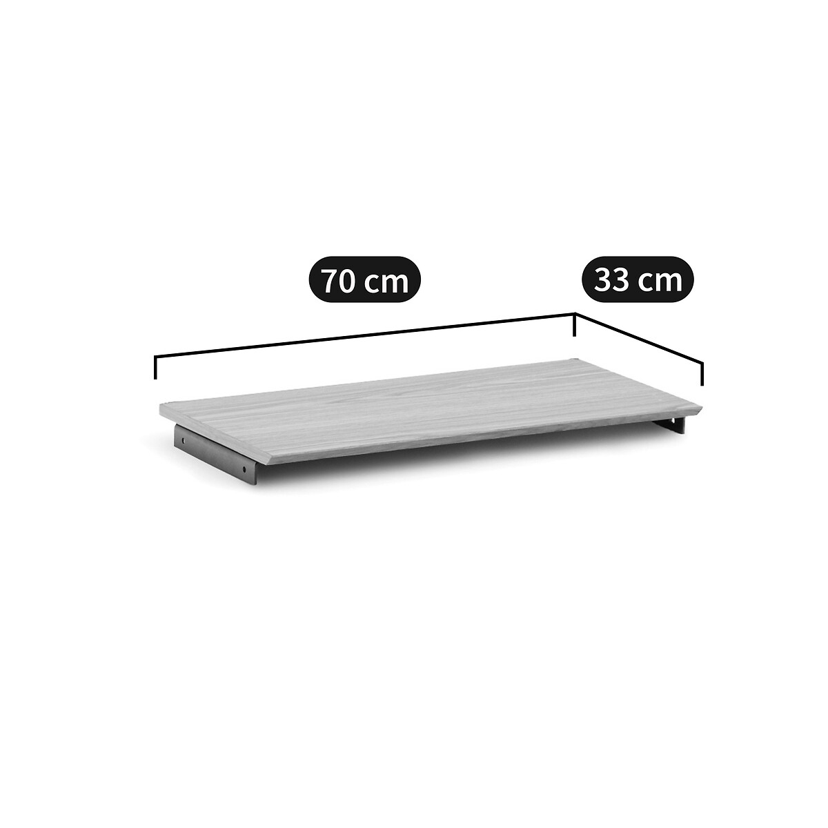 LA REDOUTE INTERIEURS<br>Prateleira em folheado de carvalho 70 cm, Gipey