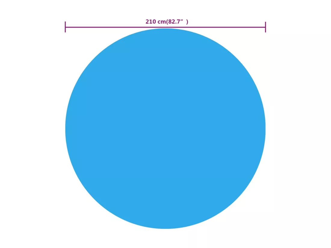 Couverture de piscine Bleu 210 cm PE