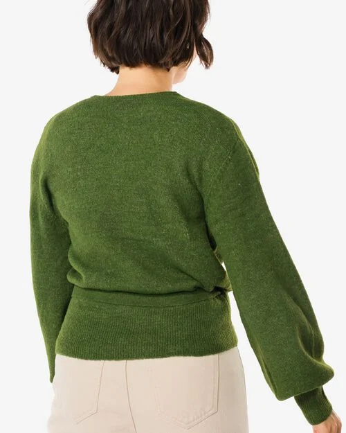gilet cache-coeur femme Lana vert foncé