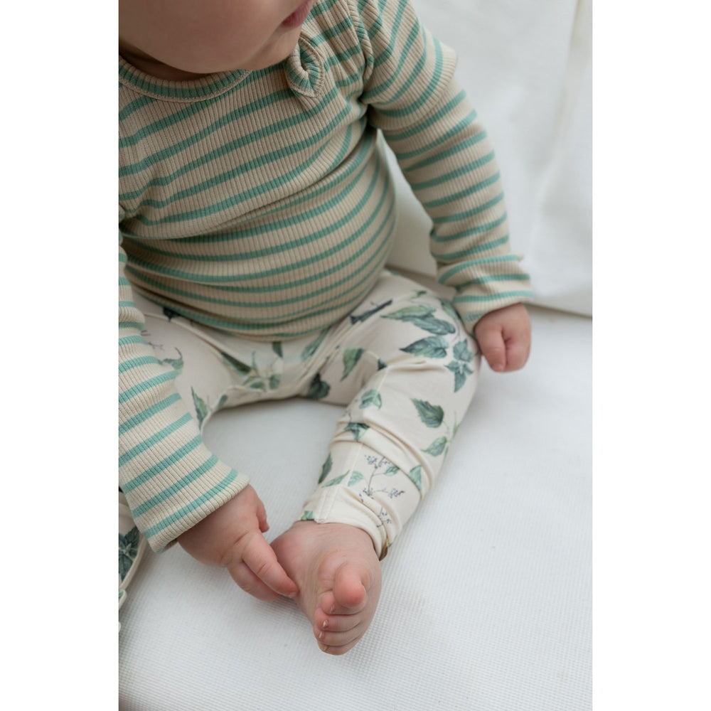Køb Petit Piao Granite Green/Dark Off White Body L/S Modal Striped