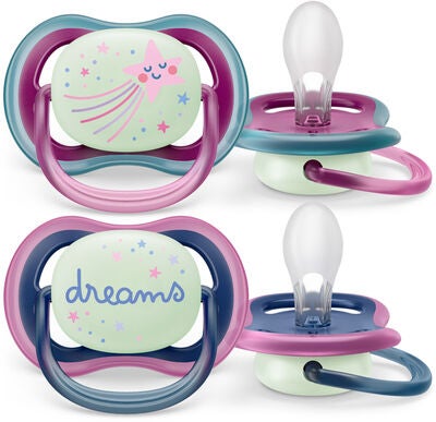Philips Avent Ultra Air Night Smokker 2-Pack 6-18m, Lilla/Rosa
