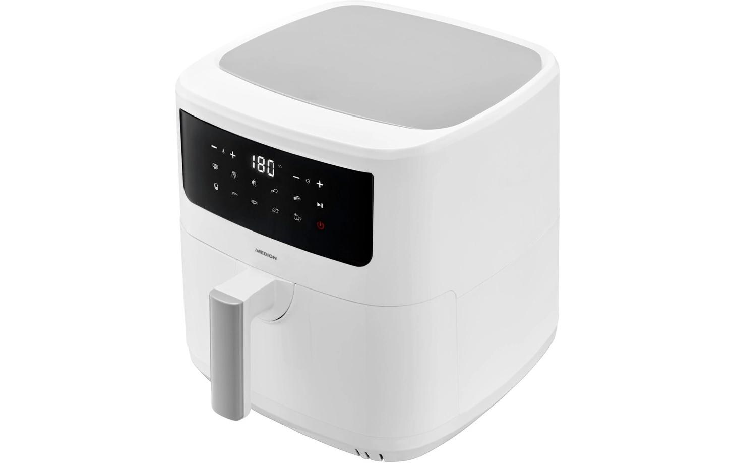 Heissluft-Fritteuse MD 11750 7.2 l, WeissFritteuse mit hochwertiger Corflon-Ultra-Antihaftbeschichtung