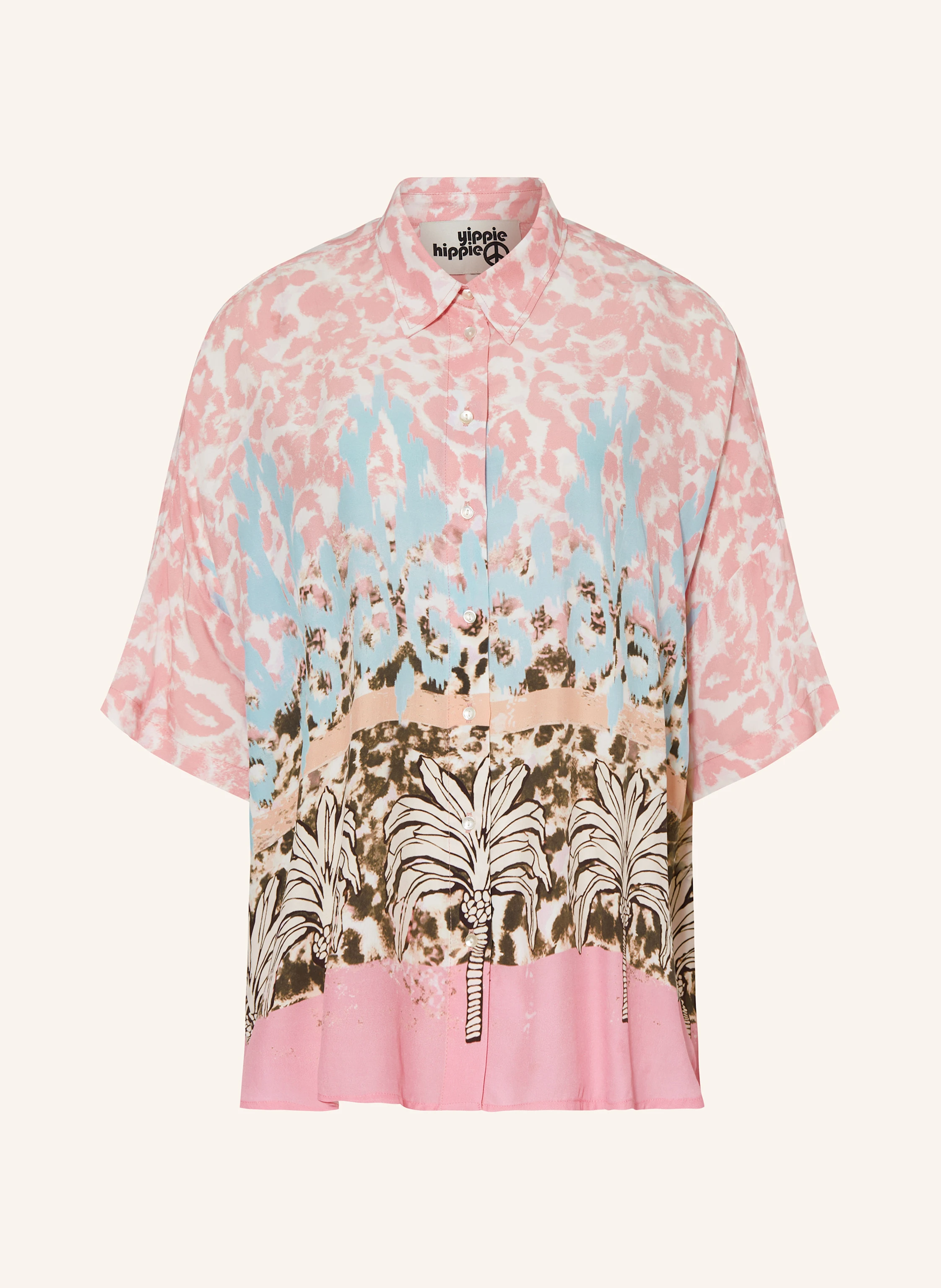 yippie hippie Oversized-Hemdbluse