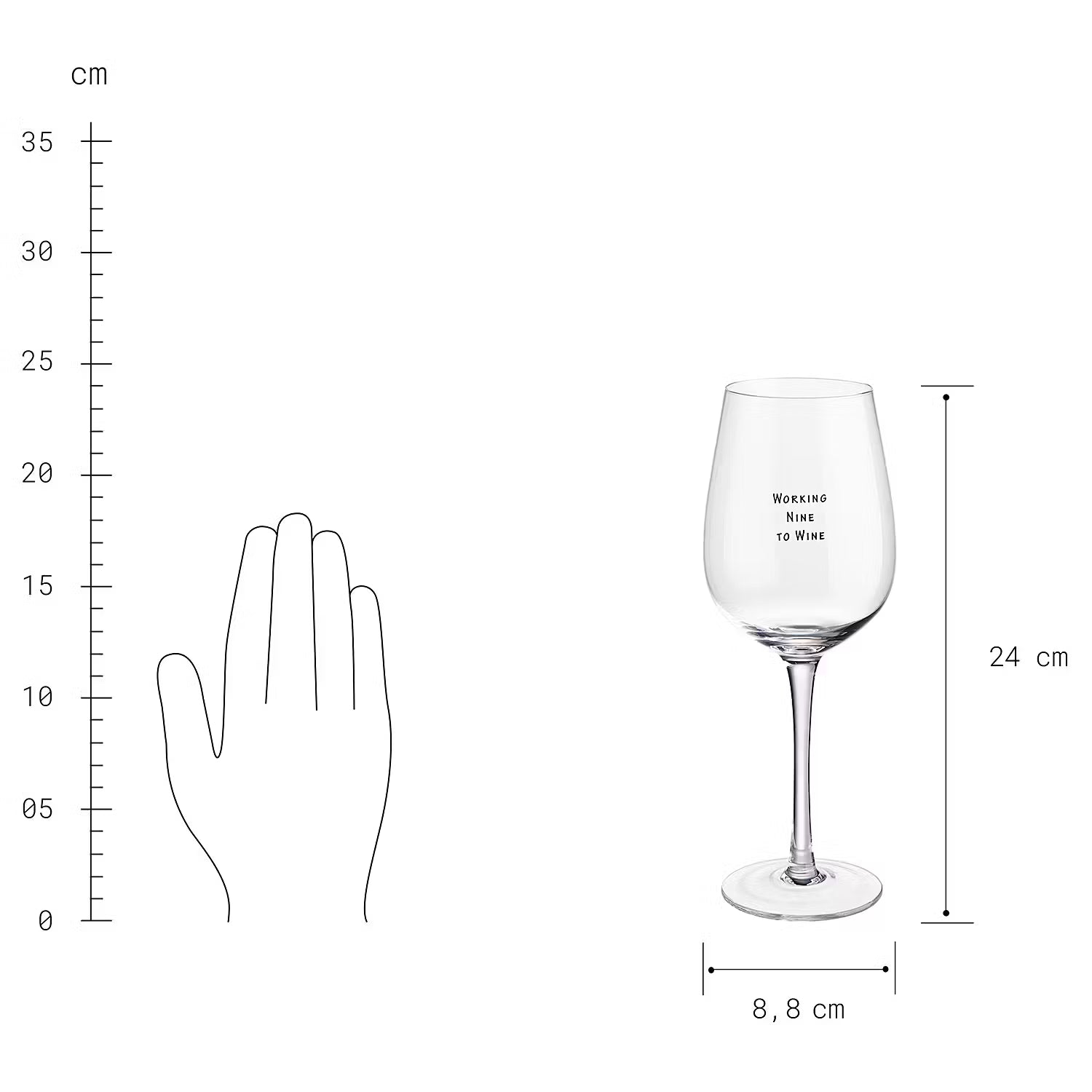 HAPPY HOUR Weinglas Nine to Wine 6er-Set