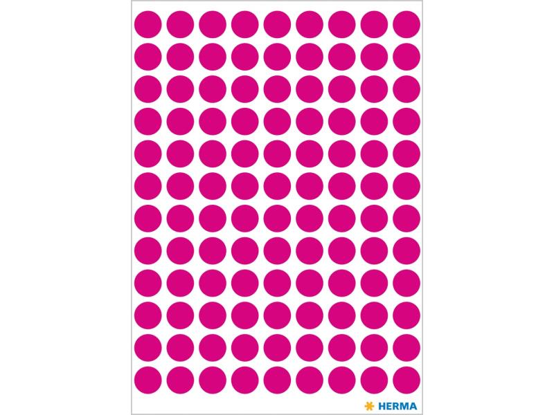 Herma Stickers Klebepunkte Vario Ø 8 mm, Pink Markierungspunkte Sticker