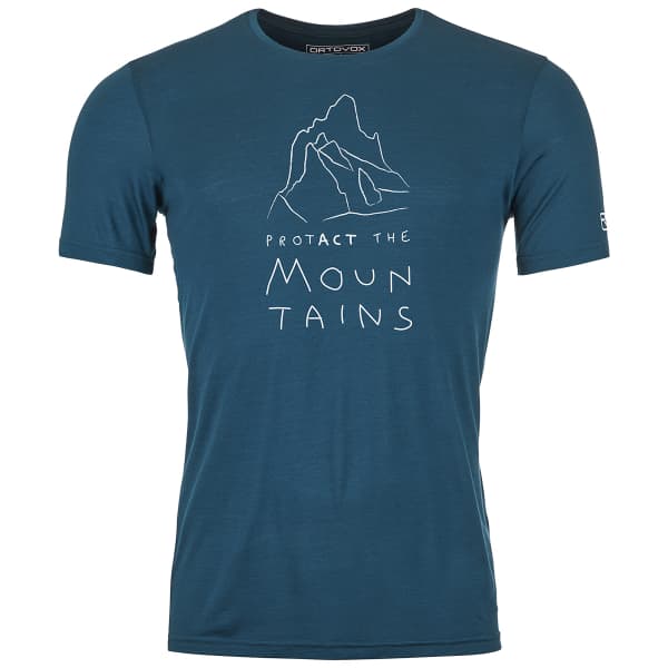 T-shirt randonnée ORTOVOX 150 COOL MTN PRTOTECTOR TS M PETROL BLUE