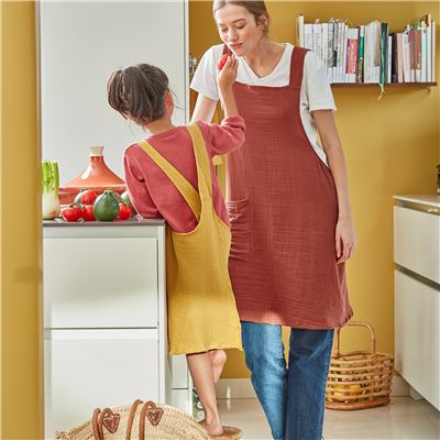 Tablier japonais en gaze de coton pour enfant