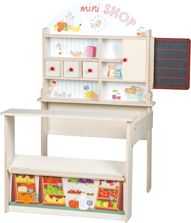 roba® Kaufladen »Minishop, natur« mit Theke und Tafel