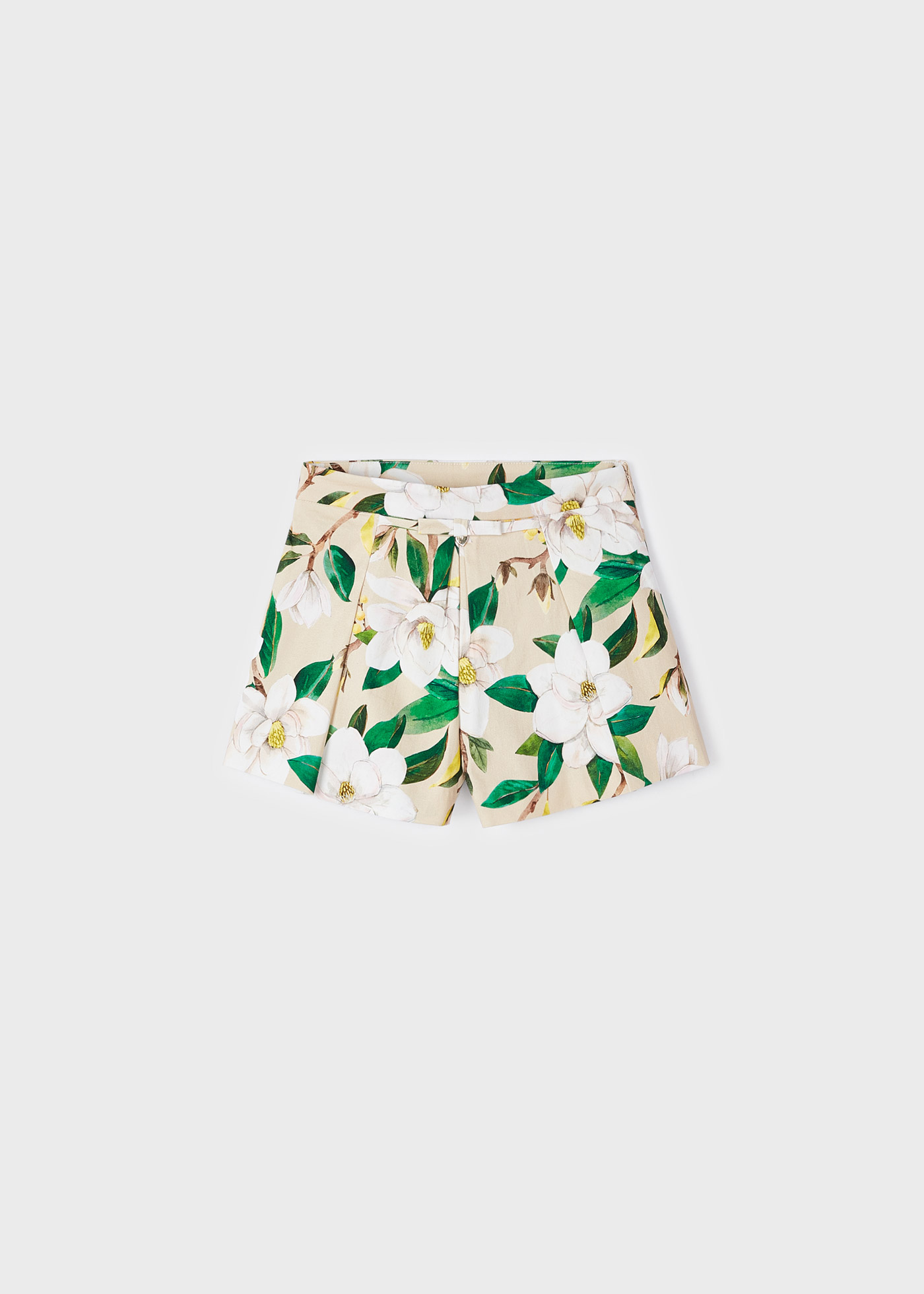 Calças culote estampadas em algodão para meninas
