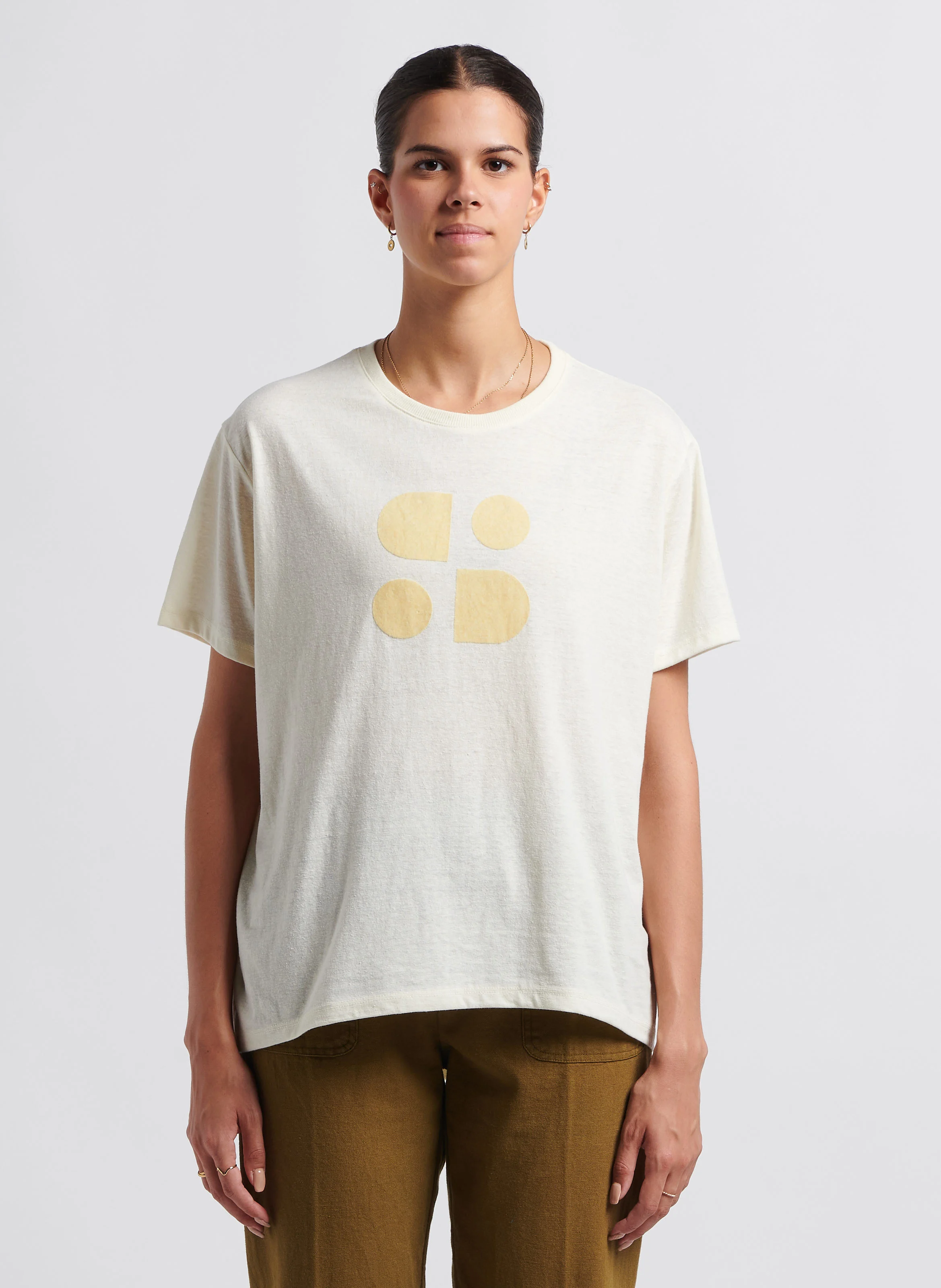 STORM - Tee-shirt ample col rond sérigraphié| Blanc