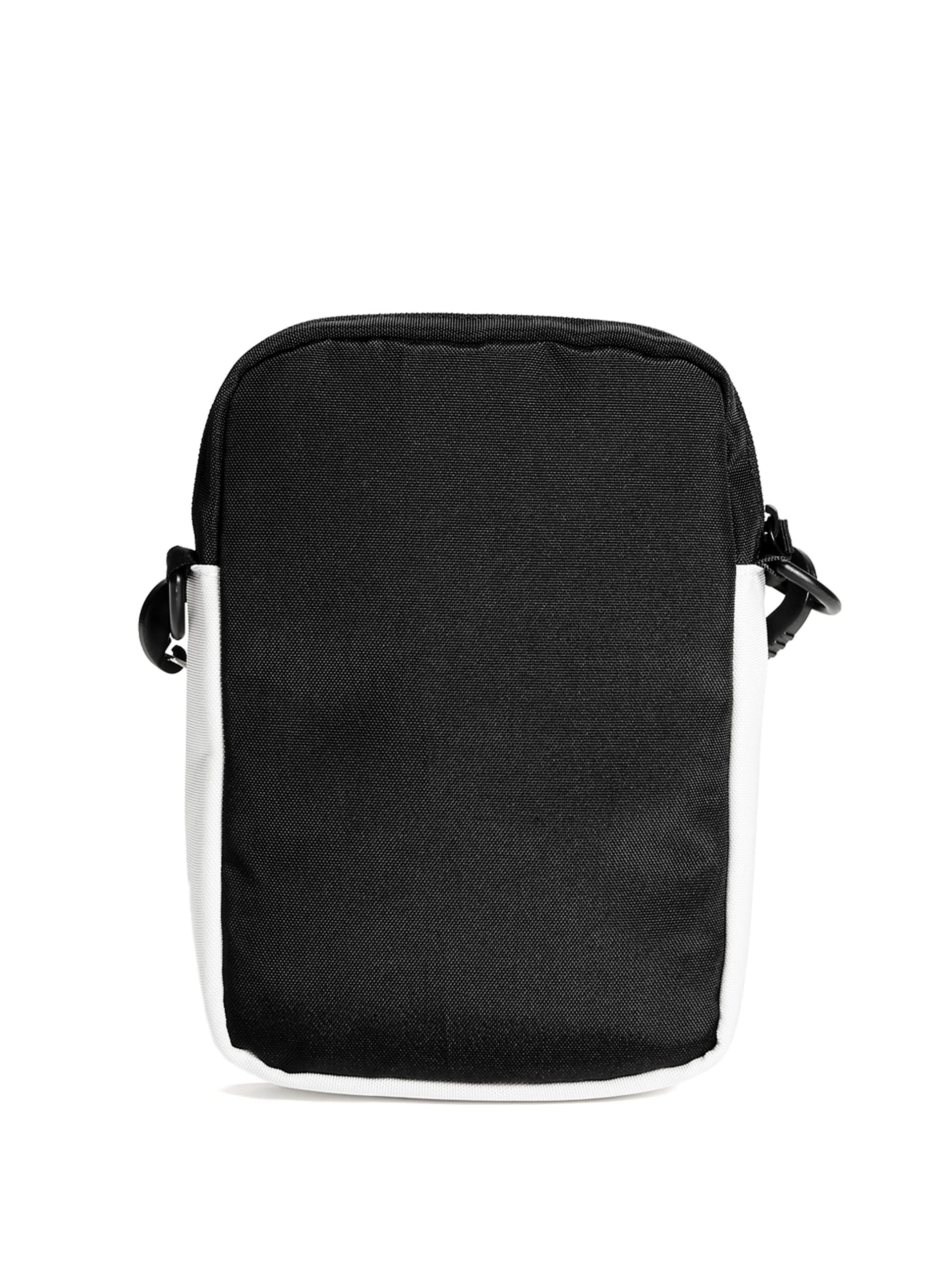 Mini bolsa transversal com logotipo em blocos de cores