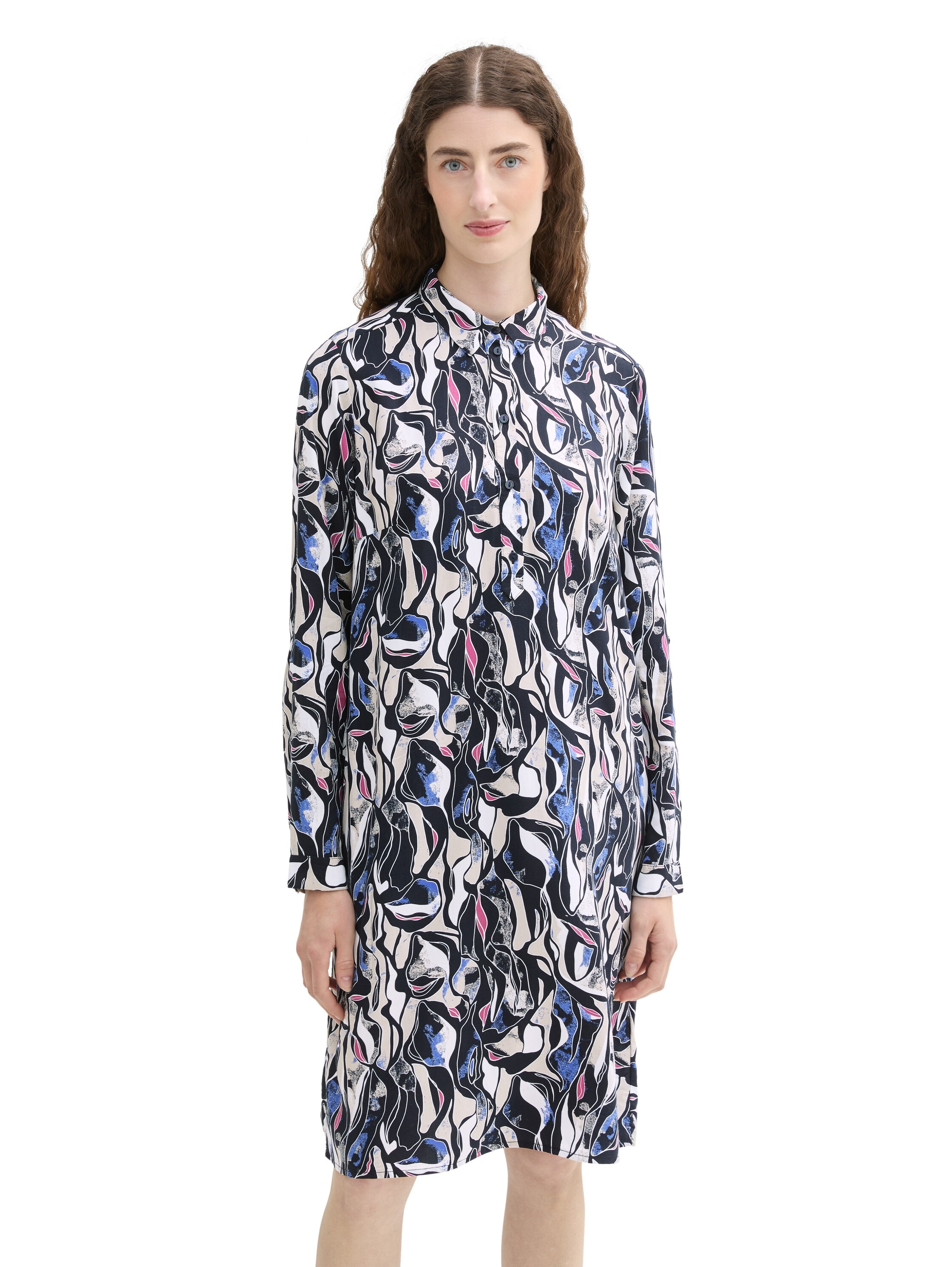 TOM TAILOR Blusenkleid mit Allover-Print