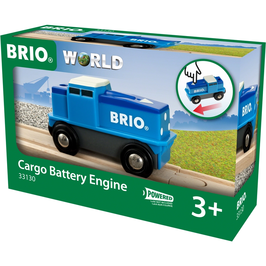 BRIO® WORLD Blaue Batterie - Frachtlok 33130