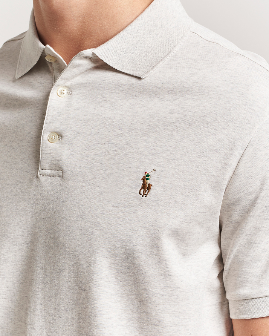 Polo Ralph Lauren Custom Slim Fit Cotton Polo State Heather