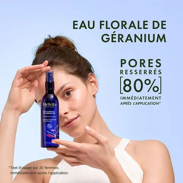 Água Floral Orgânica de Gerânio Bourbon Melvita 200ml