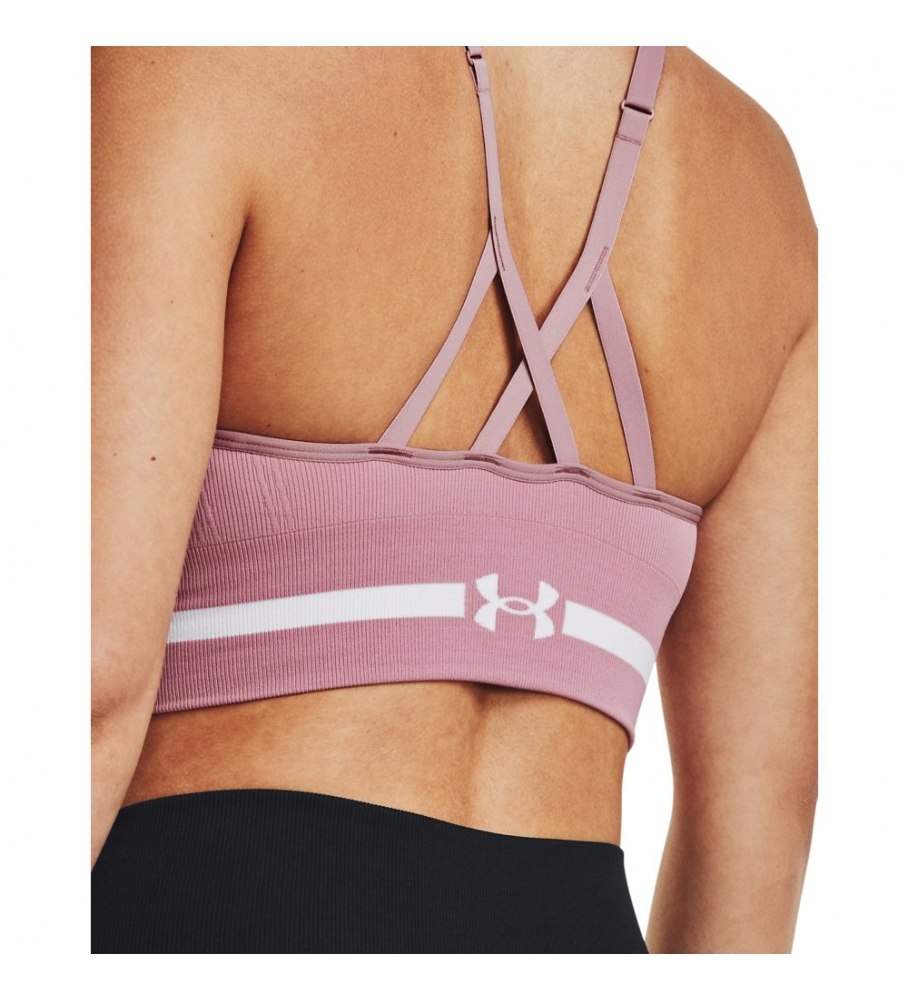 Sutiã esportivo Under Armour Seamless Low Long rosa