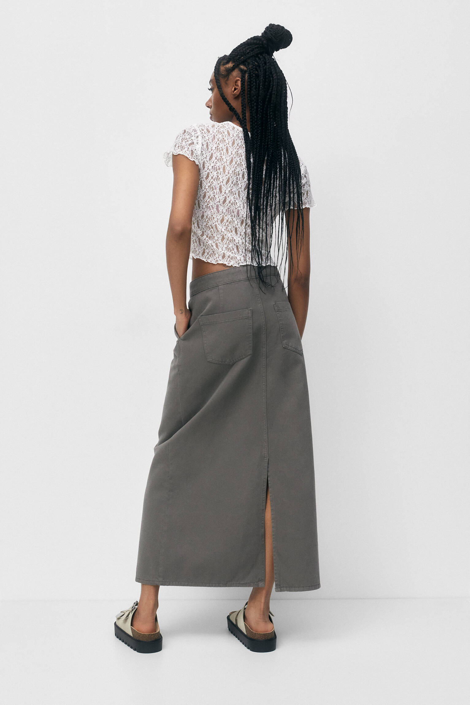 CAMISETA CROPPED DE RENDA - ICE