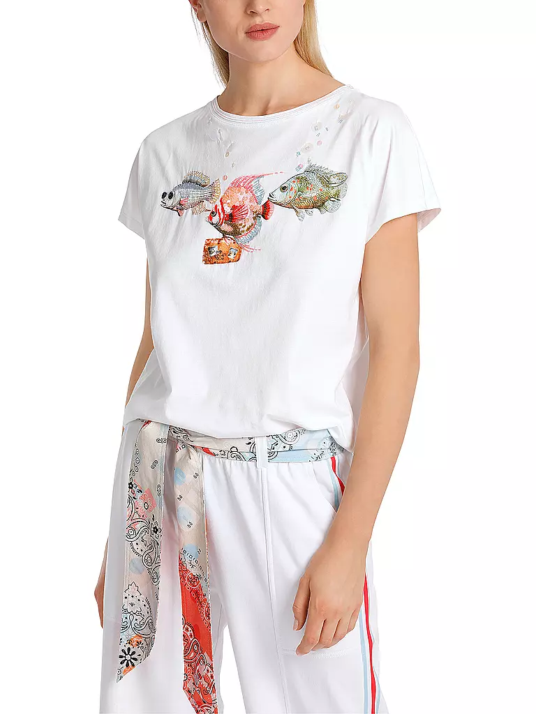 MARC CAIN T-Shirt weiss