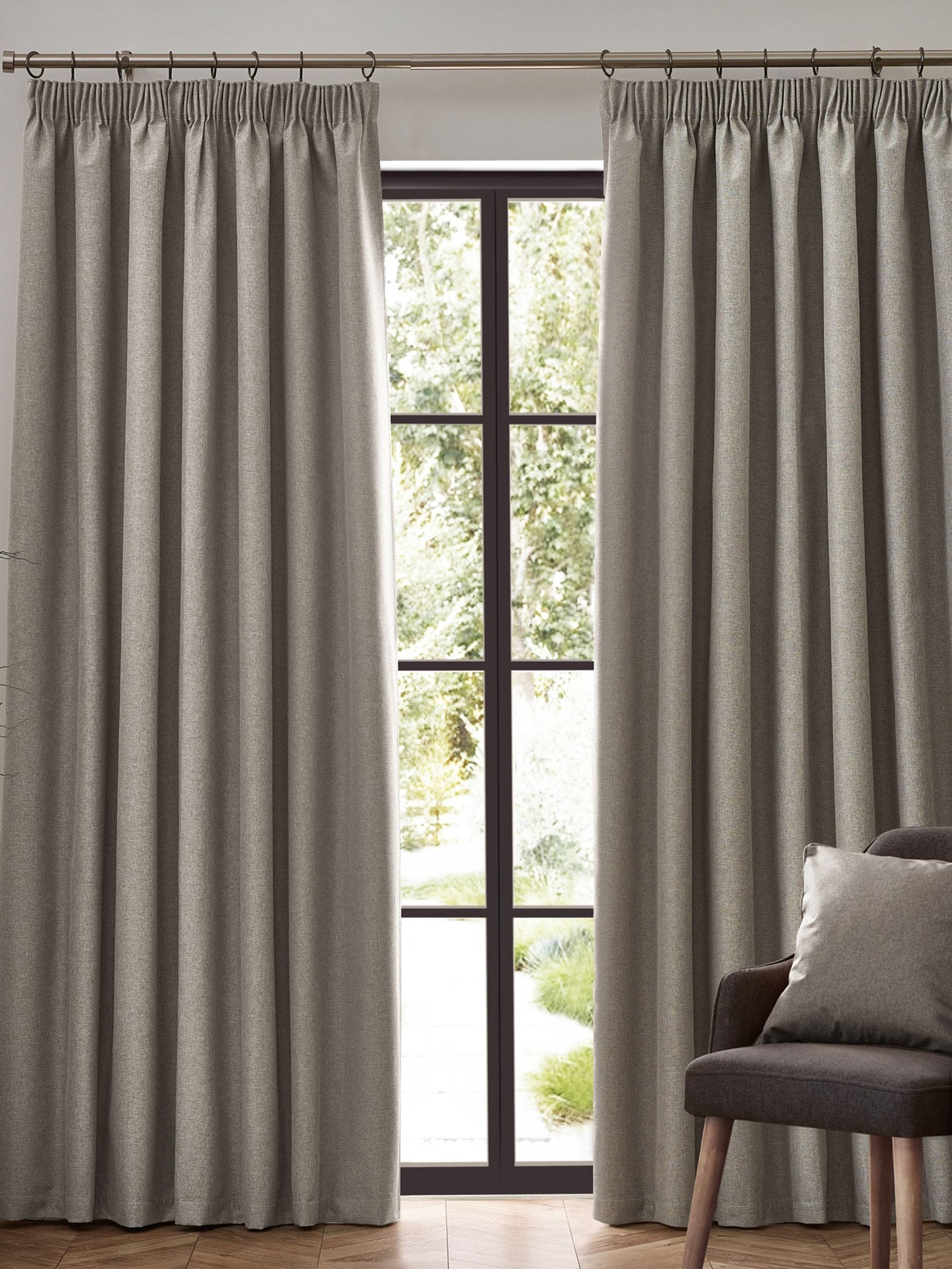furn. Dawn 100% Blackout Thermal Pencil Pleat Curtains