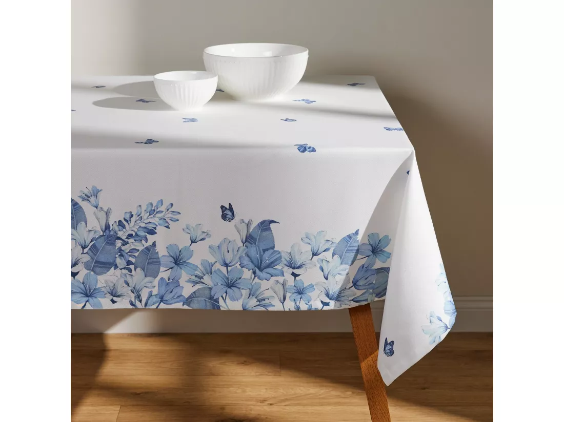 Nappe Imprimée Delioso, Blanc Moyen, 130 x 180