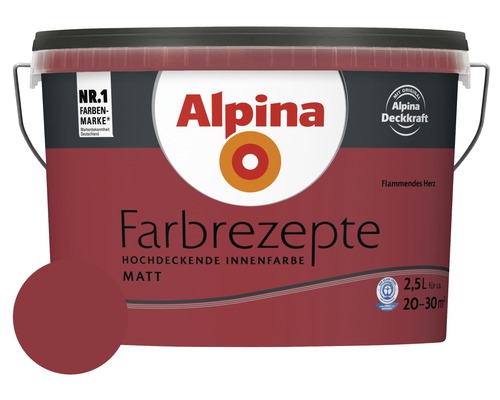 Alpina muurverf kleur recepten Flaming Heart 2.5 l