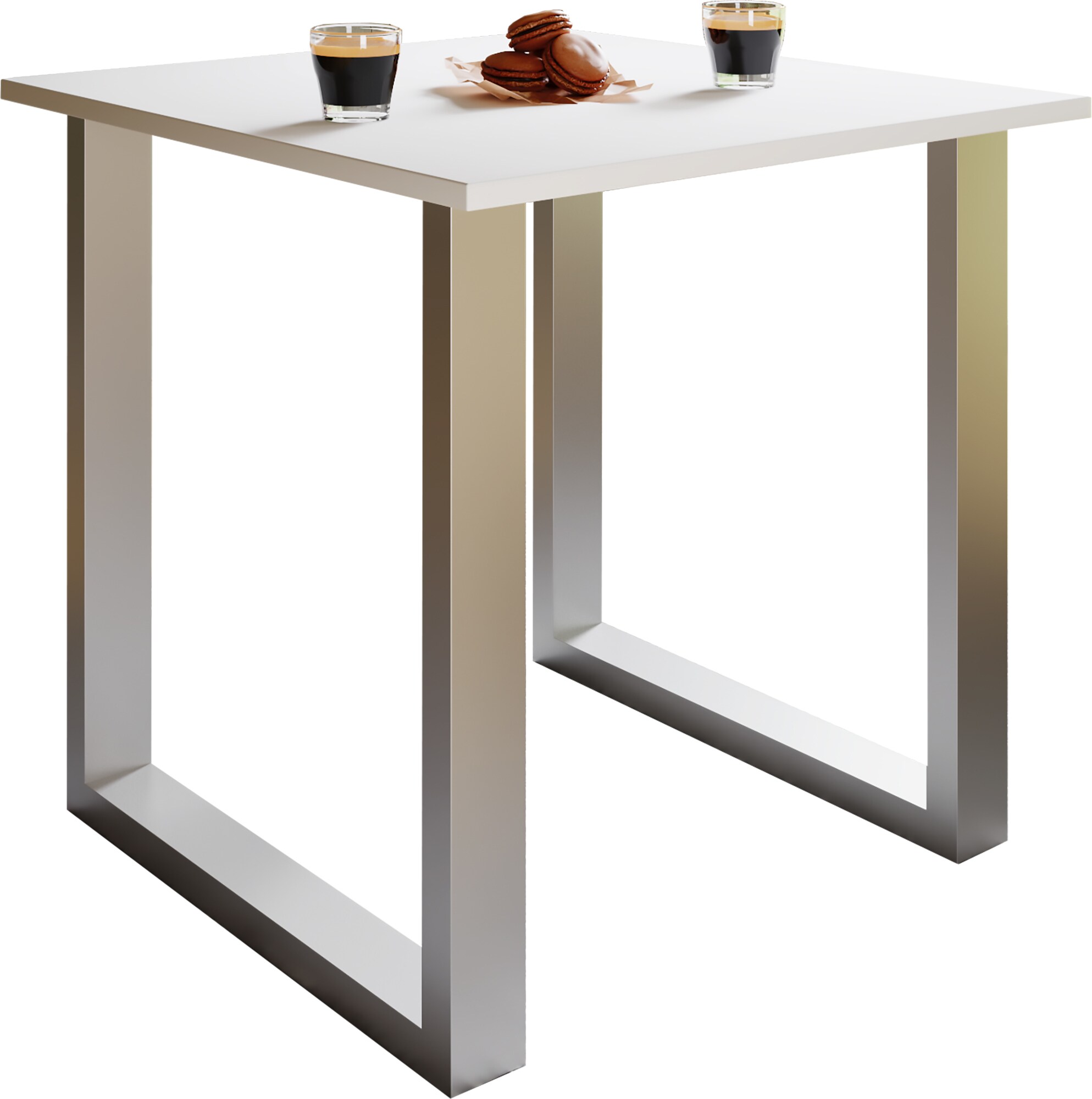 VCM Premium Holz Esstisch Küchentisch Speisetisch Tisch Xona U Silber