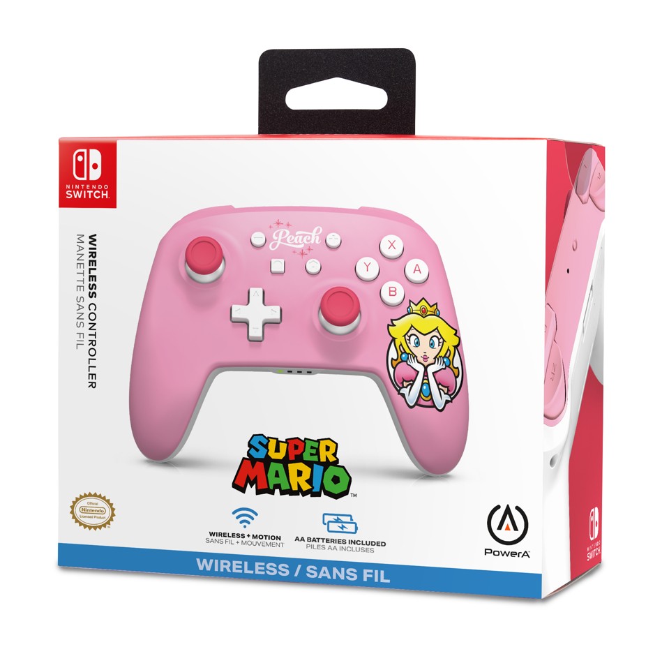 PowerA Wireless Controller ‒ Princess Peach Pink (Nintendo Switch)