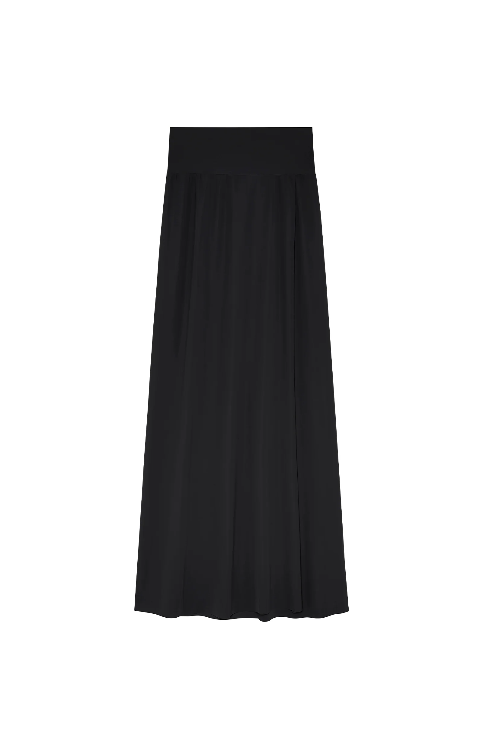 judie Jupe longue portefeuille en voile extensible noir Noir