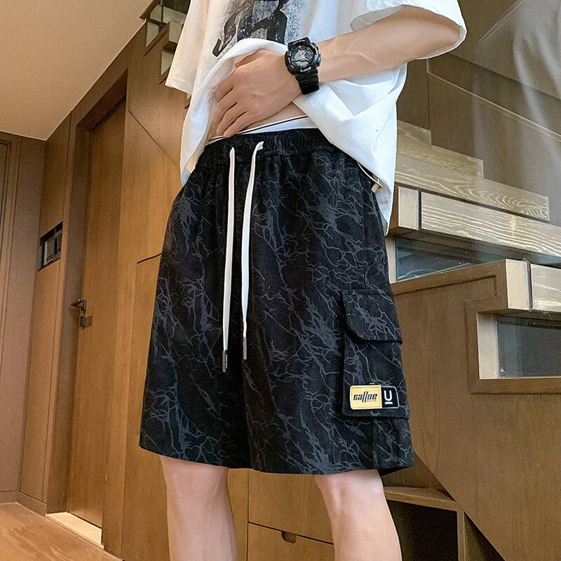 Priam - Hoge taille tie-dye cargo shorts