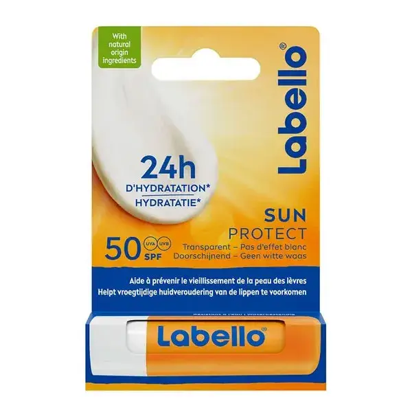 Batom hidratante labial Labello com proteção solar FPS 50 4,8g